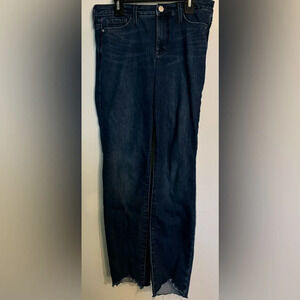 Athleta Womens Slim Sz 2 Cut Frayed Hemline Sculptek Skinny‎ Ankle Dark Wash
